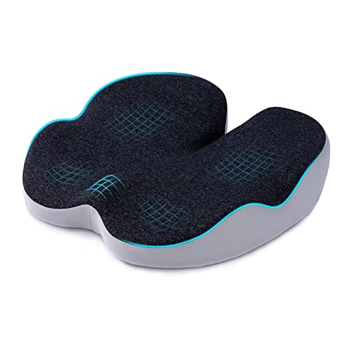 ZAKUN Seat Cushion for Office Chairs,Ergonomic Office Chair Butt Cushions, Non-Slip Sciatica, Tailbone Pain Relief Cushion Pad for Long Sitting, Memory Foam Butt Pillow for Computer Desk, Driving