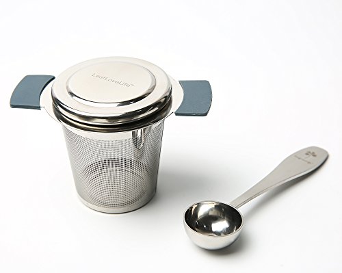 LeafLoveLife - Stainless Steel Tea Infuser with Lid and Handle - Fine Mesh
