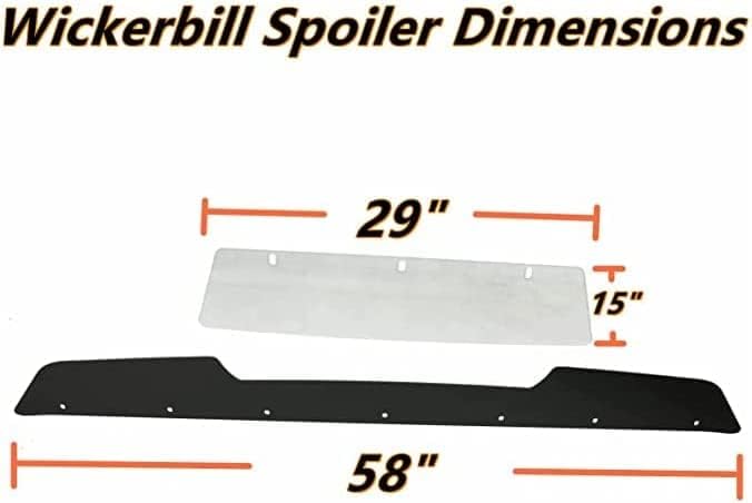 Miniatura 6 de Alerón de mimbre compatible con Challenger WickerBill SRT RT SXT 2008-2014 Tipo adicional Alerón trasero del maletero sin cámara, 2 piezas