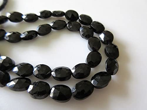 Spinel noir perles ovales facettées 8mm LKBEADS pour création bijoux