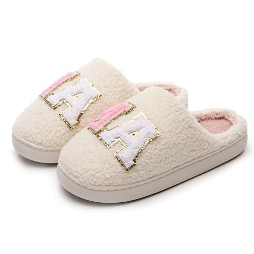 Afellicy Halloween Slippers for Women Holiday Gifts House Home Bedroom Slipper Memory Foam Retro Indoor Outdoor Shoes