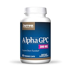 Jarrow Formulas Alpha GPC 300 mg – 60 Veggie Caps – Supports Brain Function – Up to 60 Servings