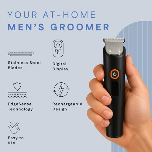 Image of Winston Groom X 5 in 1 Grooming Set for Men with 8 Length Attachment Comb, IPX7 Waterproof Design, Fast Charging Face, Ear, Nose, Beard, Body Hair Trimmer for Men
