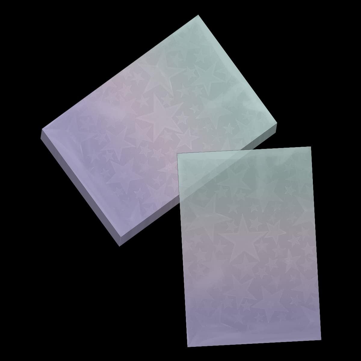 Jagowa 100pcs Laser Flashing Kpop Photcocard Protection Sleeves Trading Card Sleeves Holder Hard Plastic Protector Card Holder