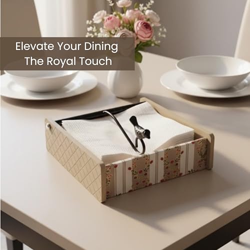 Image of Home Sparkle Napkin Storage - 1 Pack Table Napkin Holder Tray for Indoor & Outdoor Use | Kitchen, Dining, Restaurant & Home Decor