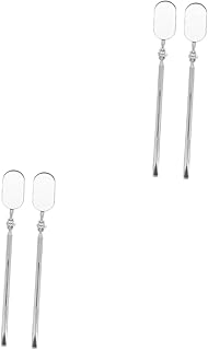 SOLUSTRE 4 Pcs Detector Extendable Inspection Mirror Telescopic Mirror Tool Inspection Depot Flexible Car Under Vehicle Mirror Mechanical Mirror Image Stainless Steel to Rotate