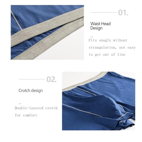 Plus Size Soft Underwear for Men Big Oversized Boxer Briefs Fat Boys Inner Pants Flex Fit Underpants 3 Pack3