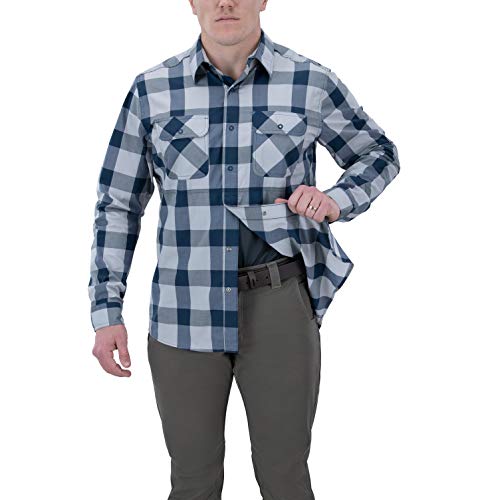 Vertx Guardian 2.0 Shirt w/Long Sleeve - Men's, Navy Cross Plaid, Large F1 VTX1441 NVCP Large REG