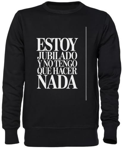 Sweat-shirt Noir Homme Femme Jumper Imprimé Message Espagnol