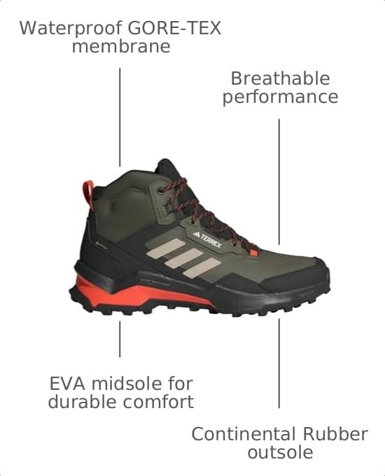 Image of adidas Men's Terrex Ax4 Mid Gore-tex Hiking Shoes