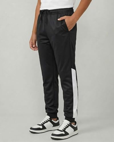 Image of Real Essentials 3 Pack: Boys' Athletic Jogger Sweatpants - Kids Teens Youth Active Sports Pants with Pockets (Sizes 5-18)