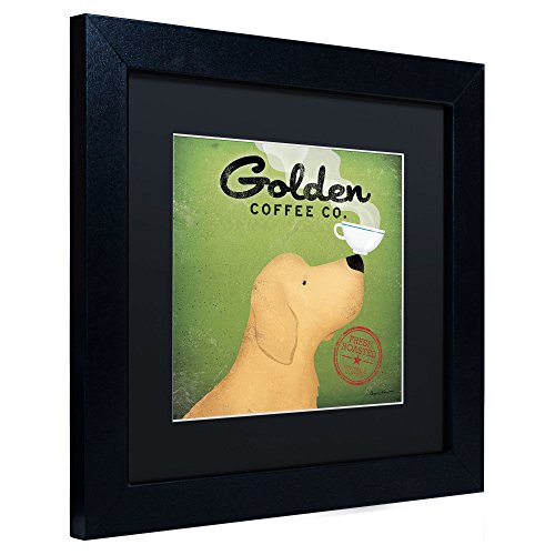 Gold Ornate Frameen Coffee Co Artwork By Ryan Fowler, 11 By 11-Inch, Matte Black #TOP1