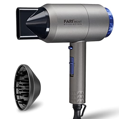 Fari Secador De Pelo Profesional De 2000 W, Secador De Pelo Ligero Y Potente Con Difusor Y Concentrador, 2 Velocidades Salón Peinados Fari Secador De Pelo Profesional De 2000 W, Secador De Pelo Ligero Y Potente Con Difusor Y Concentrador, 2 Velocidades Salón Peinados