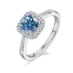 Blue Moissanite Rings