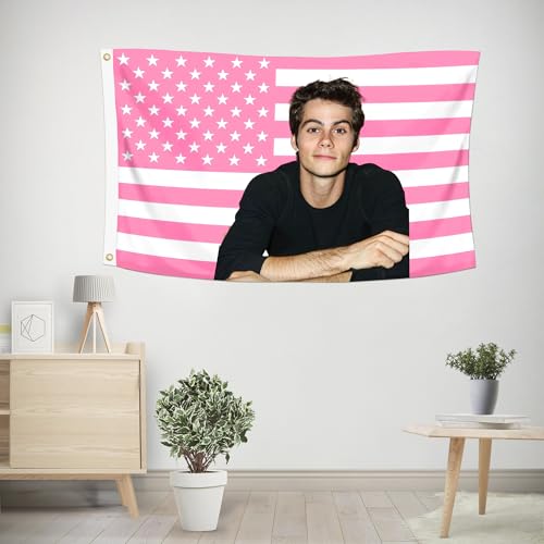 Shmbada Dylan O'Brien 3x5 Foot Decorative Flag with 2 Brass Grommets for Outdoor Indoor, Double Stitched, Wall Hanging Room Decor Tapestry, College Dorm Porch Outside Decorations by Shmbada - Image 3