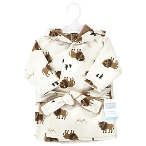 Image of Hudson Baby Unisex BabyMink with Faux Fur Lining Pool and Beach Robe Cover-ups