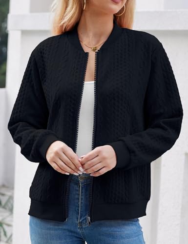 Image of WROLEM Zip Up Sweatshirts for Women Casual Outfits Cardigan Outerwear Trendy Winter Jackets Coat