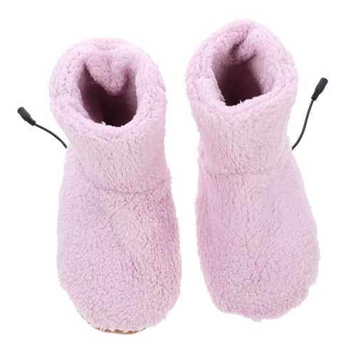 BAZEITFLOW Zapatos Eléctricos USB con Calefacción Cálidos y Seguros Peluche Calentador de Pies para Invierno Cómodos y Casa Oficina y Viaje
