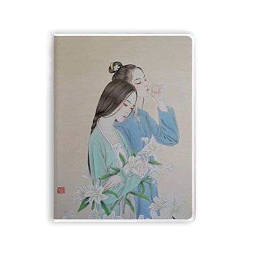 Carnet de notes peinture chinoise à couverture souple pour journal intime et dessin