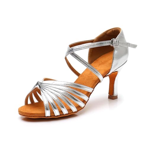 Chaussures de danse latine femme à talon haut et sangle réglable