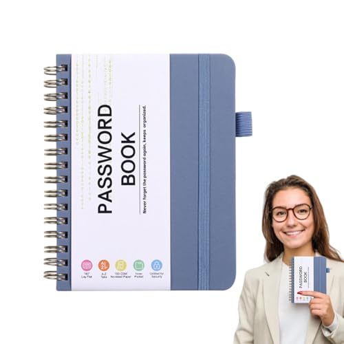 インターネットパスワードキーパー、コンパクトなアドレス帳ハードカバー、簡単にアクセスできるコンパクトなA6アドレスオーガナイザーパスワードブックで効率的な管理。