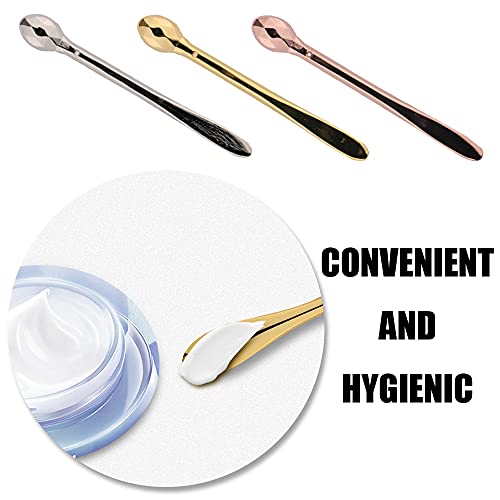 WUTUDMAI 3 Pcs Eye Cream Applicator Wand Sticks Metal Eye Cream Spoon Applicators Anti-wrinkle Anti-aging Eye Massagers for Eye - Image 5