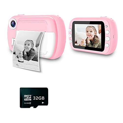 i-Paint P9 Sofortbildkamera für Kinder, Druck B/N auf Thermopapier, Kamera 1080P Digitale FHD-Kamera, 3,5 Zoll LCD, 32… – Bild 7
