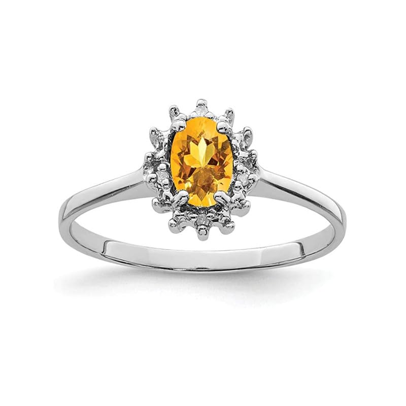 Citrine jaune ovale 1 ctw bague symbole d'un amour éternel et solaire
