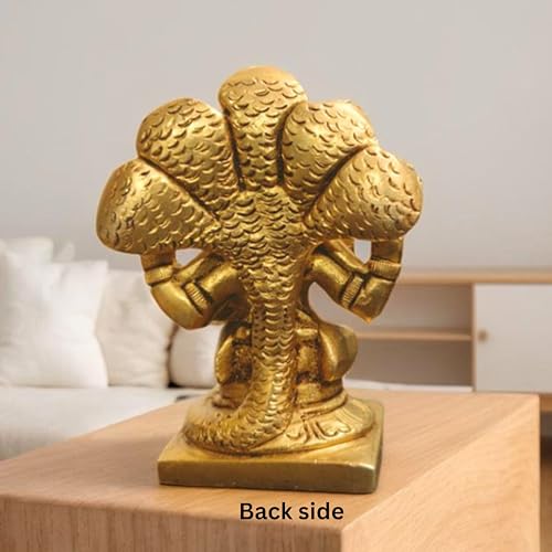 Estatua de Bronce Narasimha Lakshmi 3.25 pulgadas, 360 gramos miniatura 6