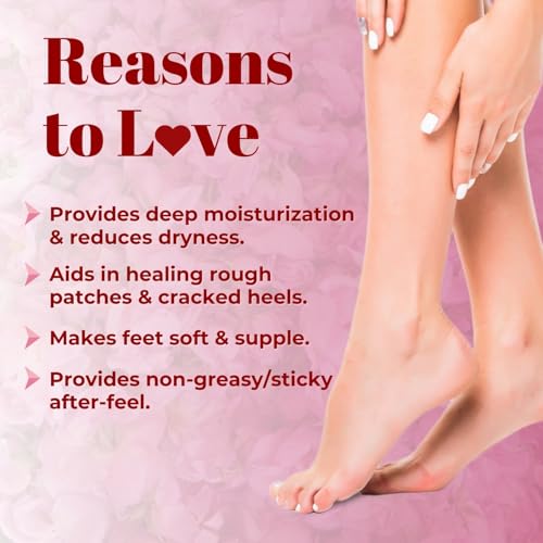 Image of JAQULINE USA Bulgarian Rose & White Oudh Foot Cream | Intensive Moisturization, Heals Cracked Heels, Softens & Hydrates Feet - 30g