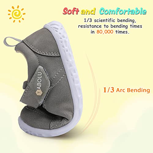 Qfh Unisex Baby Shoes Boys Girls Sneakers Infant Slip On First Walking Shoes Toddler Casual Star Sneaker Crib Shoes Grey 7.5-8 Toddler #TOP4