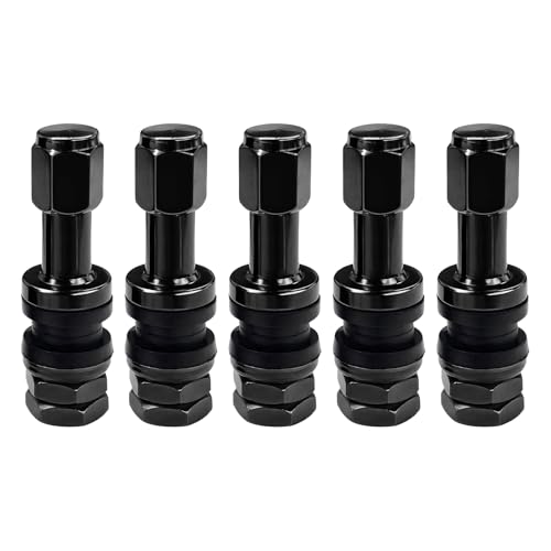 MTRPS 5PCS TR43E/VS43 Tubeless Metal Clamp-in Valve Stems, Outer Mount Aluminum Alloy Valve Stems Replacement, Universal Tyre Valve Stem for 0.453