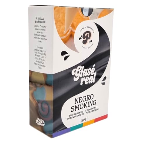 PASTRY COLOURS, Royal Icing, Preparado para Glasa Real Color Negro, Perfecta para Decorar Galletas y Pasteles, Ideal para Delineado de Galletas, Elige la Consistencia, 150 Gramos