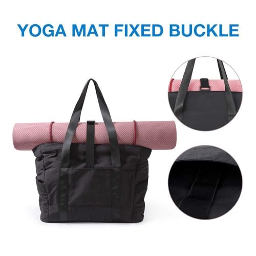 Women’s Travel Tote Bag Versatile Shoulder Gym Bag with Laptop Compartment and Yoga Strap4