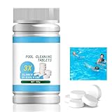 Pool Cleaning Tablet, Pool Reinigungstabletten 100pcs, Reinigungstabletten für Pool, Pool Cleaning Tablets, Sprudeltabletten zur für sauberes und hygienisches Poolwasser