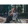 PICNIC TIME - Disney Nightmare Before Christmas Jack & Sally OTG Roll-Top Cooler Backpack, Hiking Backpack Cooler, Soft Cooler Bag, (Heathered Gray)