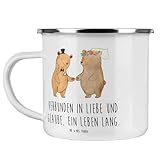 Mr. & Mrs. Panda Emaille Tasse Kirchliche Trauung Liebe Glaube - Geschenk, Teetasse, Heirat, Hochzeit, Geschenke, festliche Traditionen, Pott, Haferl, Emailletasse, Heiraten, und, kirchliches Ambiente