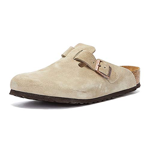 Birkenstock Unisex Boston Soft Footbed, Taupe Suede, 45 N EU