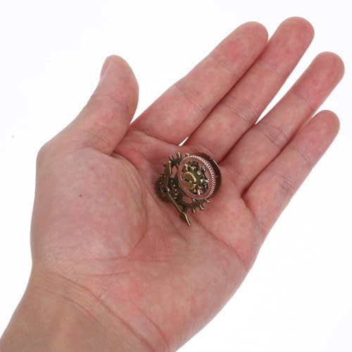 Steampunk Ring 2 Stück Vintage Uhr Zahnrad Design Kreative Metall Fingerringe Für Herren Damen Punk Schmuck Geschenk – Bild 4