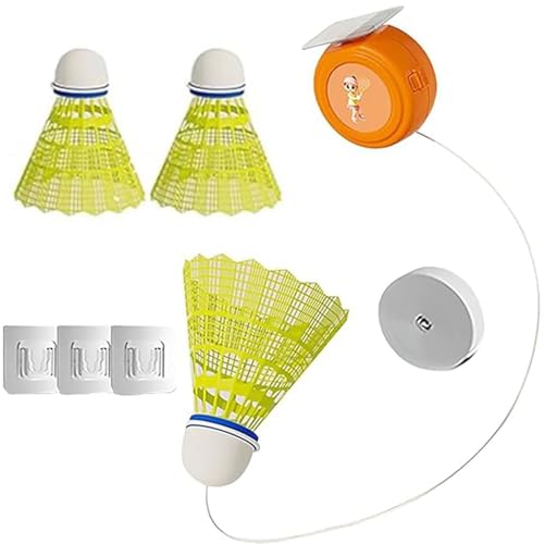 Badminton Rebound Trainer, Badminton Trainer Set, Badminton-Rückbretttraining, Enthält 3 Badmintonbälle, Teleskop-Hauptgerät Mit Ball Mit Schnur, 3 Rückstandsfreie Klebehaken, für Parks, Wohnzimmer Badminton Rebound Trainer, Badminton Trainer Set, Badminton-Rückbretttraining, Enthält 3 Badmintonbälle, Teleskop-Hauptgerät Mit Ball Mit Schnur, 3 Rückstandsfreie Klebehaken, für Parks, Wohnzimmer
