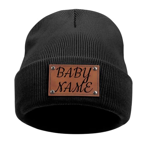 Custom Baby Beanie for Kids Adults with Name Personalized Toddler Beanies Winter Hat Customized Gifts