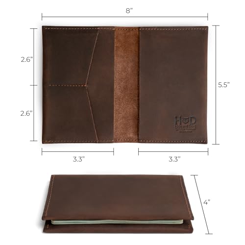 Hide & Drink, Passport and Card Organizer, Holds Up to 6 Cards Plus Folded Bills, Travel Essentials Sleeve Case, Full Grain Leather, Handmade, Bourbon Brown4
