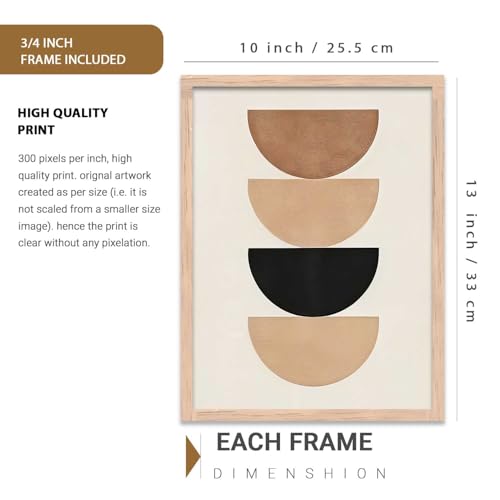 Image of HOTHOUSE Home Decor Boho Painting Decorative Wall Art poster With Frame For Living Room Bed Room Hotel Wall Decor Digital Reprint Set of 3 (10X13 inch)