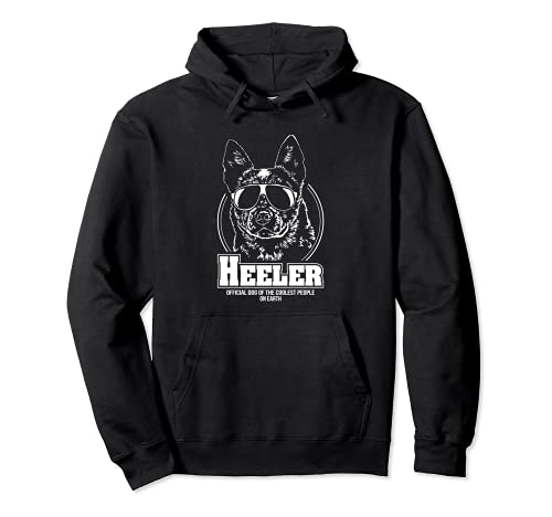 Funny Blue Heeler Cattle Dog coolest people dog saying Pullover Hoodie, Black