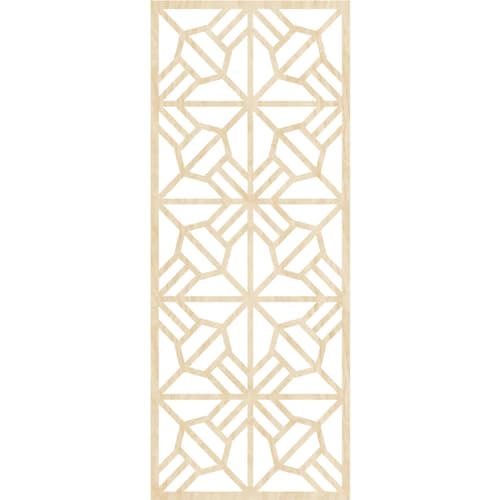 Image of Auburn Decorative Pierced Fretwork Wood Wall Panels, 9 3 /8 inchW x 24 3 /8 inchH x 1 /4 inchT, Birch