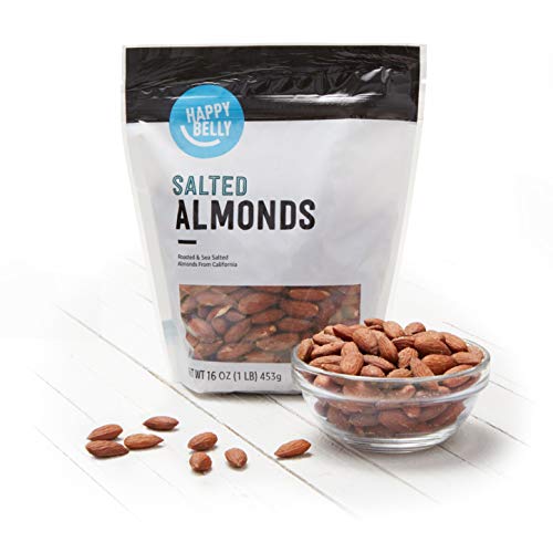 Amazon Brand - Happy Belly California Almonds, Roasted & Salted, 16 Ounce #TOP2