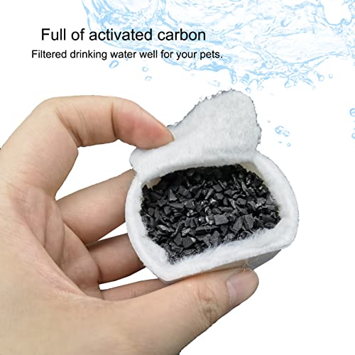 16 Pack Pet Fountain Filter Replacement,8 Carbon Filters and 8 Foam Pre-Filter Replacement Compatible with Multiple Pet Water Dspensers Water Bowl 16 Pack Pet Fountain Filter Replacement,8 Carbon Filters and 8 Foam Pre-Filter Replacement Compatible with Multiple Pet Water Dspensers Water Bowl