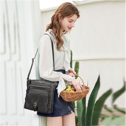 Image of KouLi Buir Crossbody Purses for Women - PU Leather Shoulder Handbags Sling Bag Crossboby Bags Medium Multi Pockets