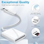 USB C SD Card Reader,USB 3.0 High Speed to SD Card Adapter for iPhone 15 Pro Max iPad Pro Trail Game Camera Viewer for MacBook Pro/Air iMac M1 M2 M3 Galaxy S23/S24 Android PhoneTablet (White)