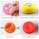 BORDEAG Quietschball Für Hunde, 6 Stück Hundeball Unzerstörbar, Hundespielzeug Ball, Dauerhaftes Quietschende Hundebälle, Weiches Latex Bouncy Fetch Bälle Für Große, Mittelgroße, Kleine Hunde